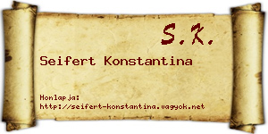 Seifert Konstantina névjegykártya